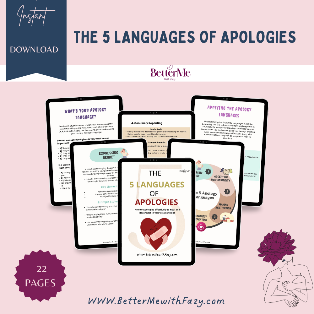 The 5 languages of Apologies: Learn How to Apologize Effectively 💖